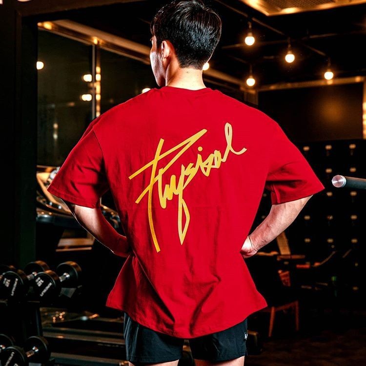 Pure Cotton Half-sleeved Loose Casual Fitness T-shirt Men
